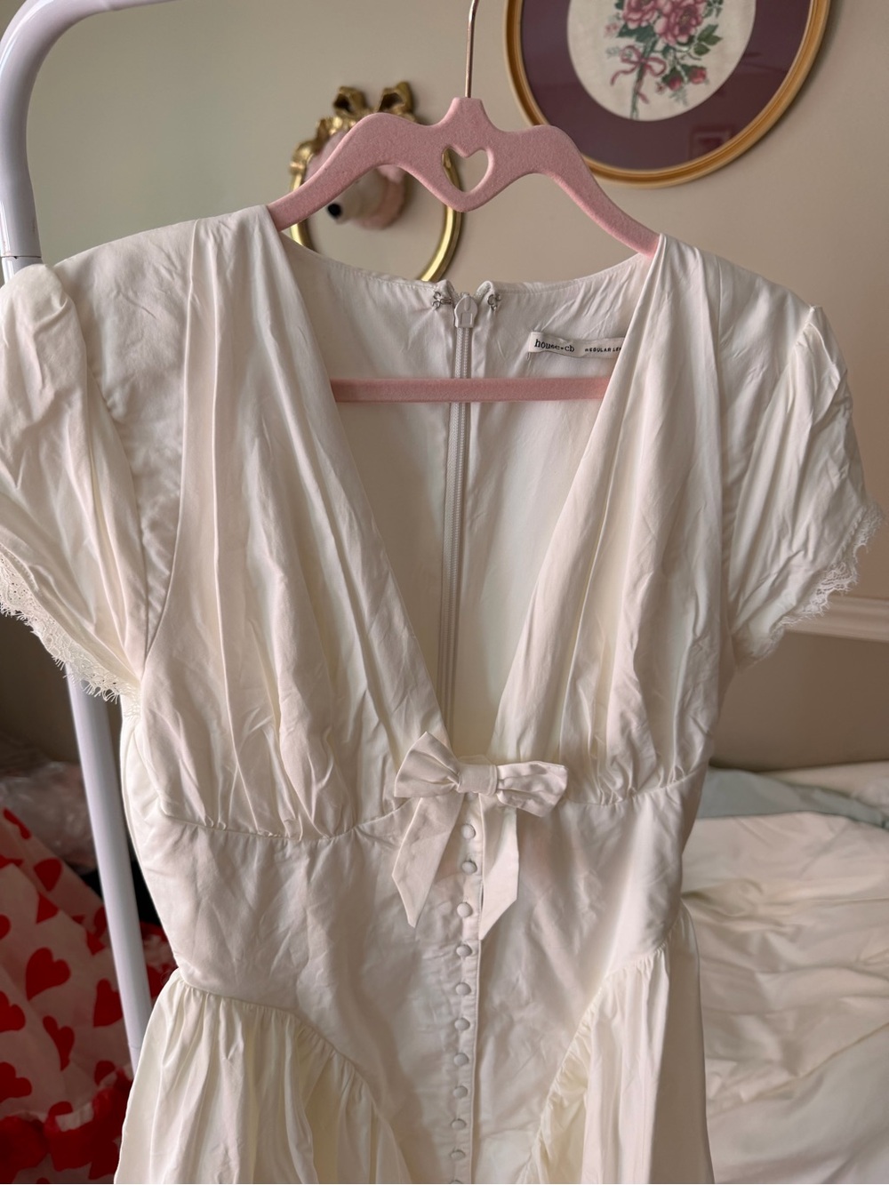 House of cb Emiliana Lace Trim Stretch Cotton Minidress - Picture 10 of 11